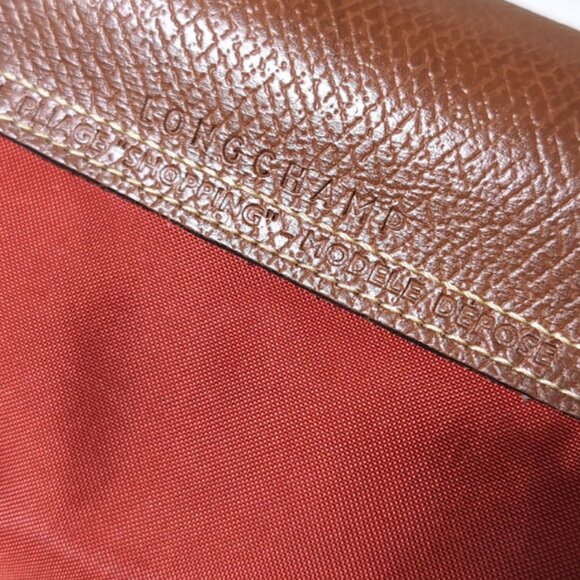Longchamp Le Pliage Tote Red Garnet Original 'Shopping Modele' Handbag - Picture 12 of 13